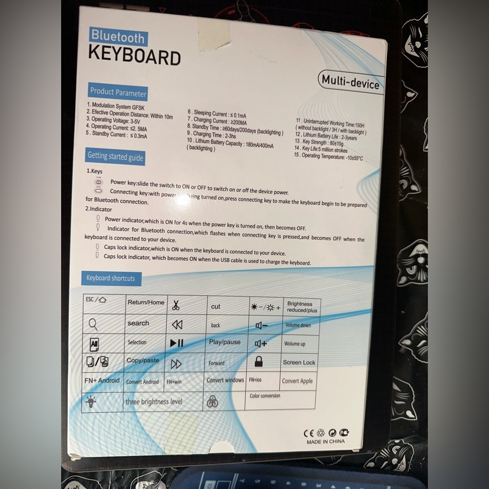 NWT Bluetooth Tablet Keyboard (purple) - Picture 5 of 5